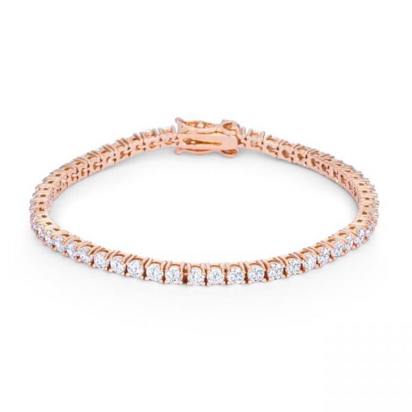 5.75ct Rose Goldtone Cubic Zirconia Tennis Bracelet