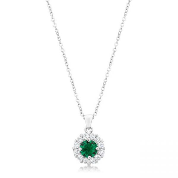 Bella Bridal Pendant in Green