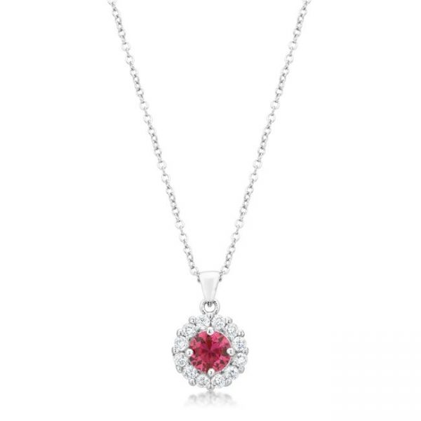 Bella Bridal Pendant in Pink