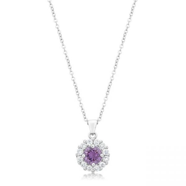 Bella Bridal Pendant in Purple