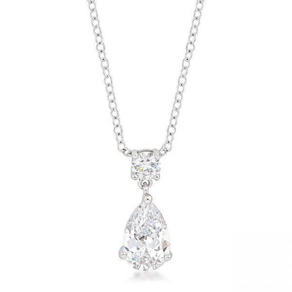 Chandelier Pear Cubic Zirconia Pendant