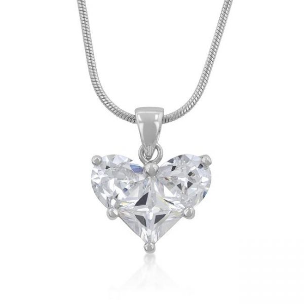 Classic Clear Heart Pendant