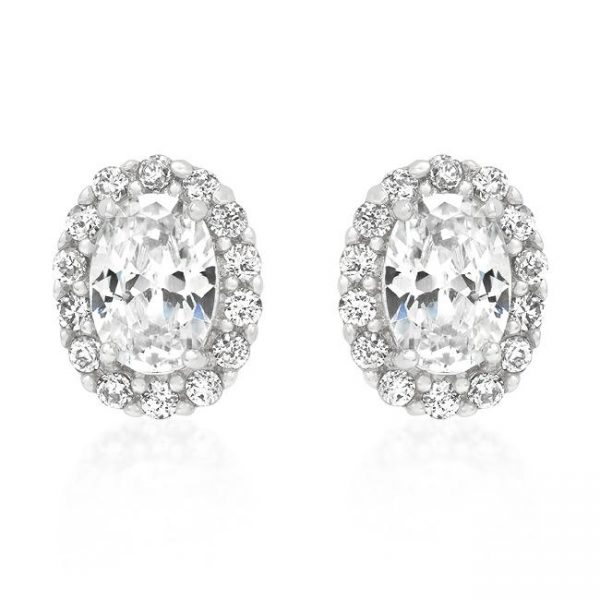 Clear Stone Estate Earrings