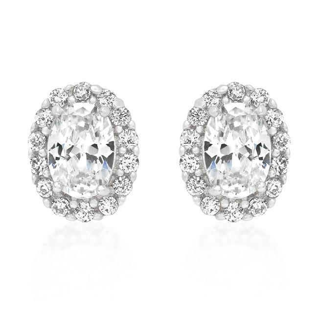 Clear Stone Estate Earrings