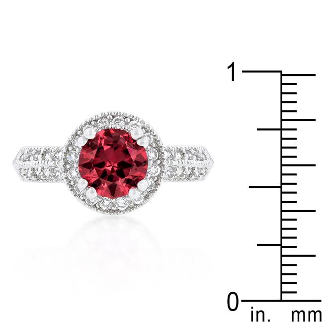 Garnet Halo Engagement Ring – LUSTER JEWEL