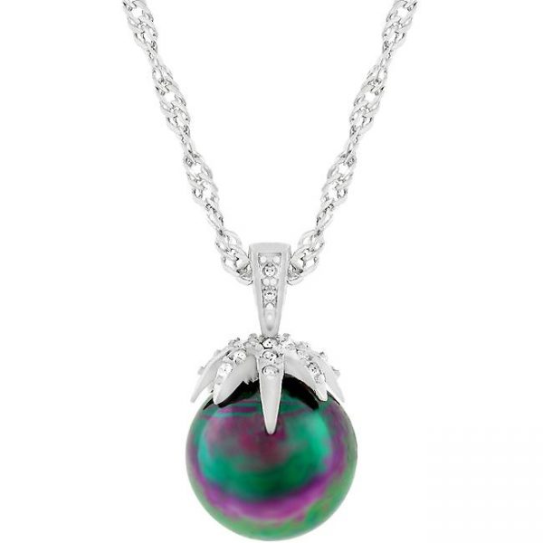 Leafed Tahitian Pearl Pendant