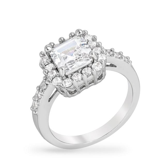 Pave Asscher Ring