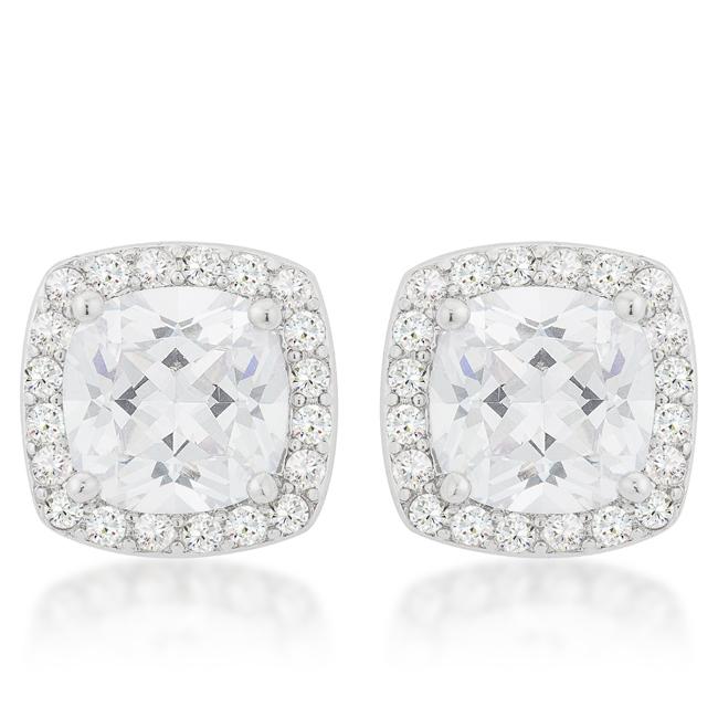 Pave Halo Earrings