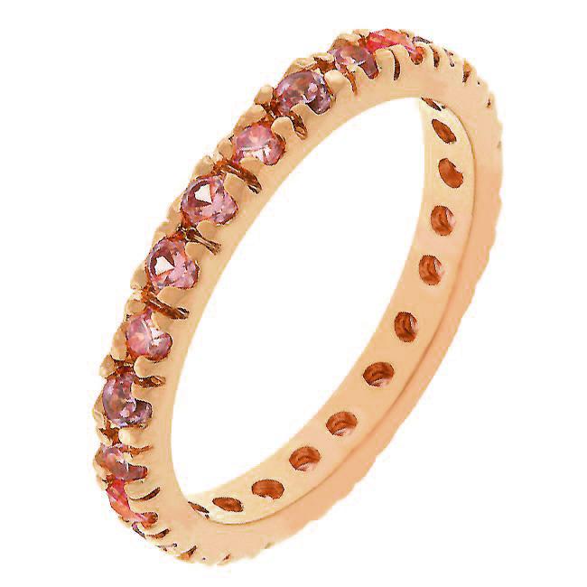 Pink Cubic Zirconia Eternity Ring