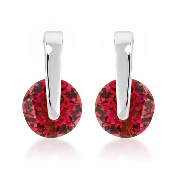 Red CZ Elegance Earrings