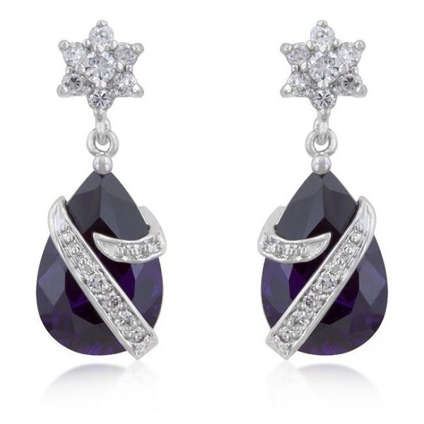 Royal Wrapped Amethyst Earrings