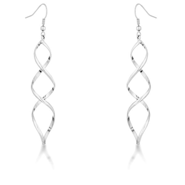 Silver Twist Earrings