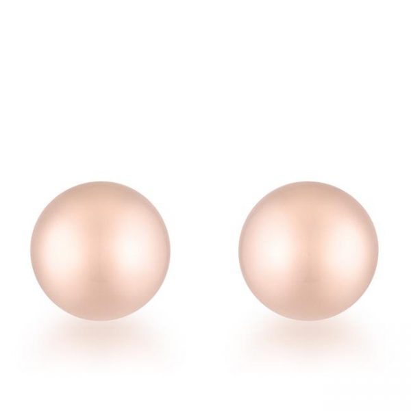 Tanya Rose Gold Sphere Stud Earrings